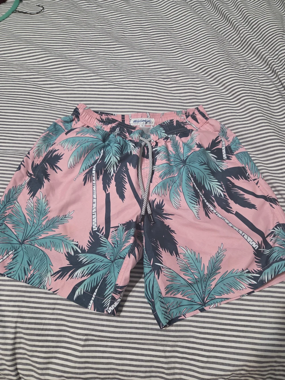 Maamgic Pink & Teal Tropical Men’s Swim Trunks